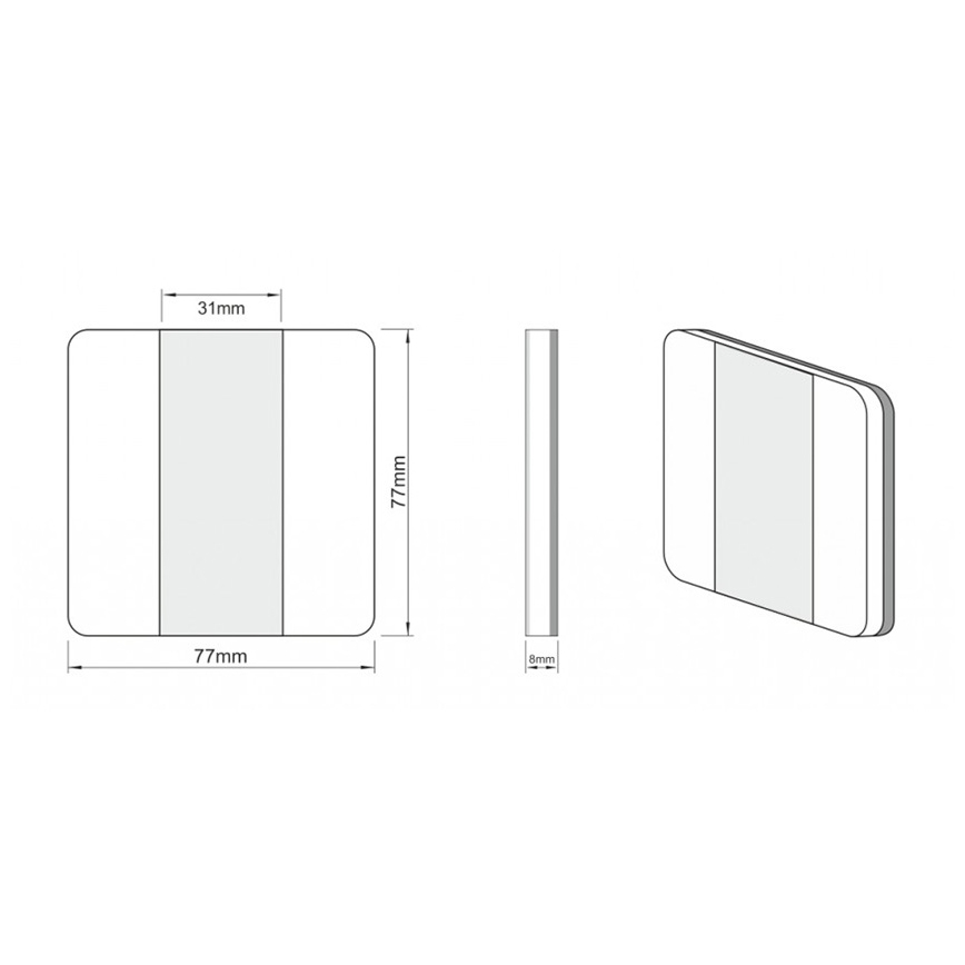 LDST DU-01-SC-BZ8 - Illuminazione scale DUO 8xLED/1,2W/230V grigia