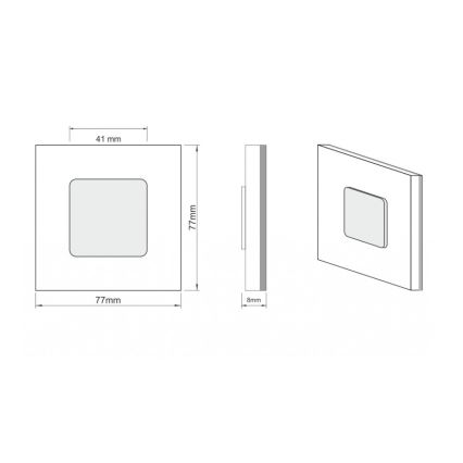LDST JU-01-B-BZ8 - Luminaire d'escalier LED JULIA LED/1,2W/230V blanc 6500K