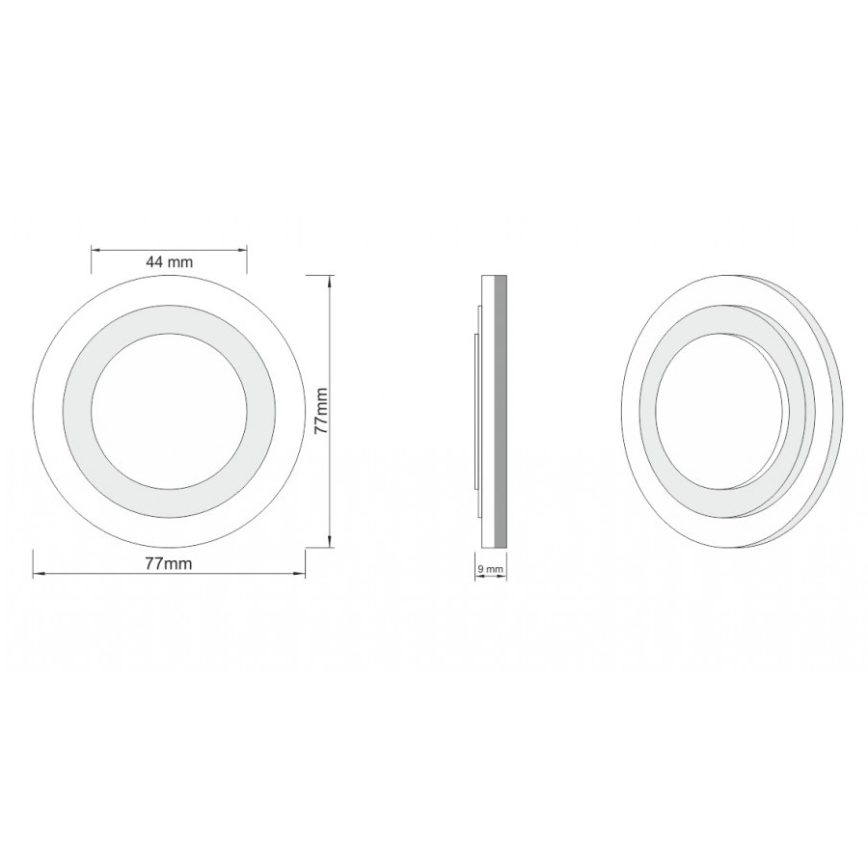 LDST LI-01-CB-BC8 - Illuminazione LED per scale LILI 8xLED/1,2W/230V nero lucido 3500K