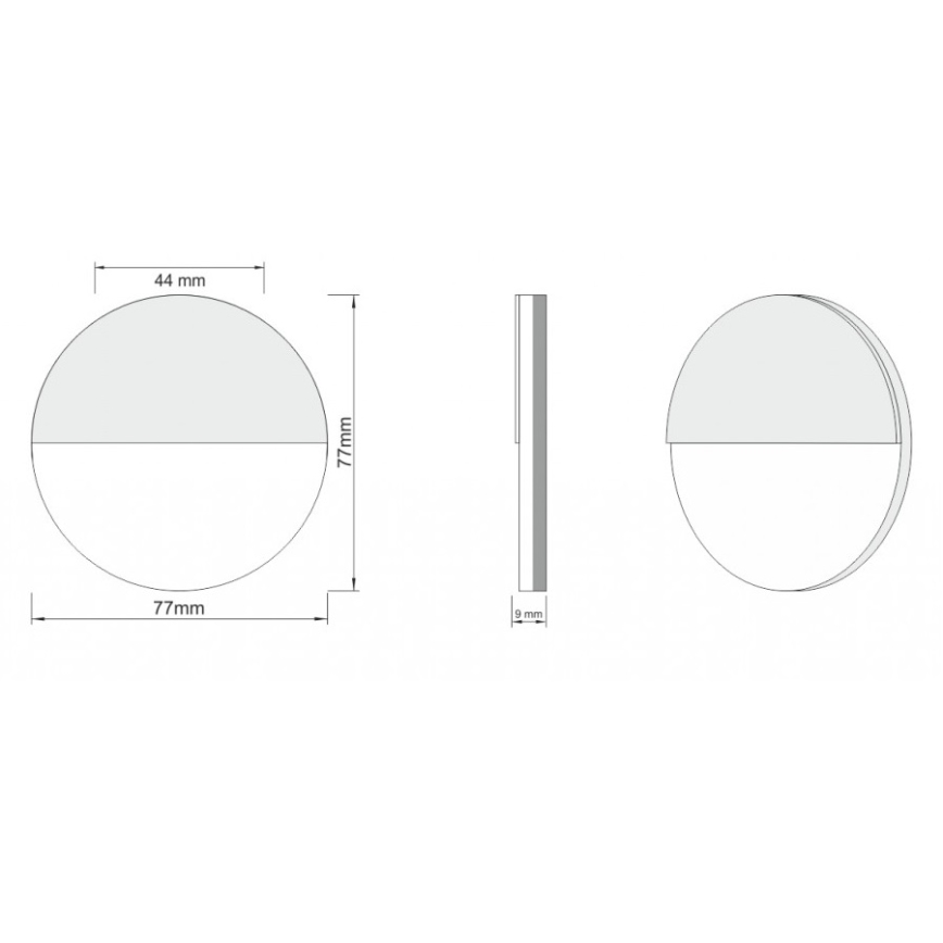 LDST RO-01-SZ-BZ4 - Illuminazione LED per scale ROBIN 4xLED/1,2W/230V oro 6500K