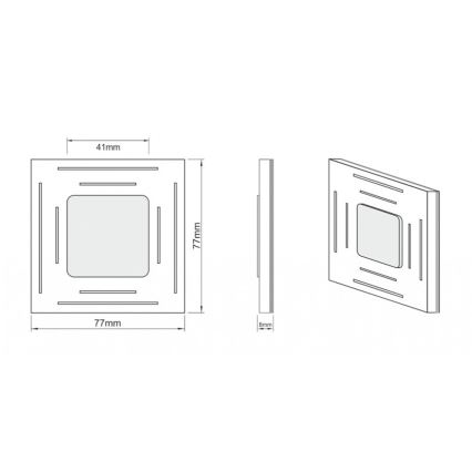 LDST SP-01-SC-BC8 - Treppenhausleuchte SPACE 8xLED/1,2W/230V
