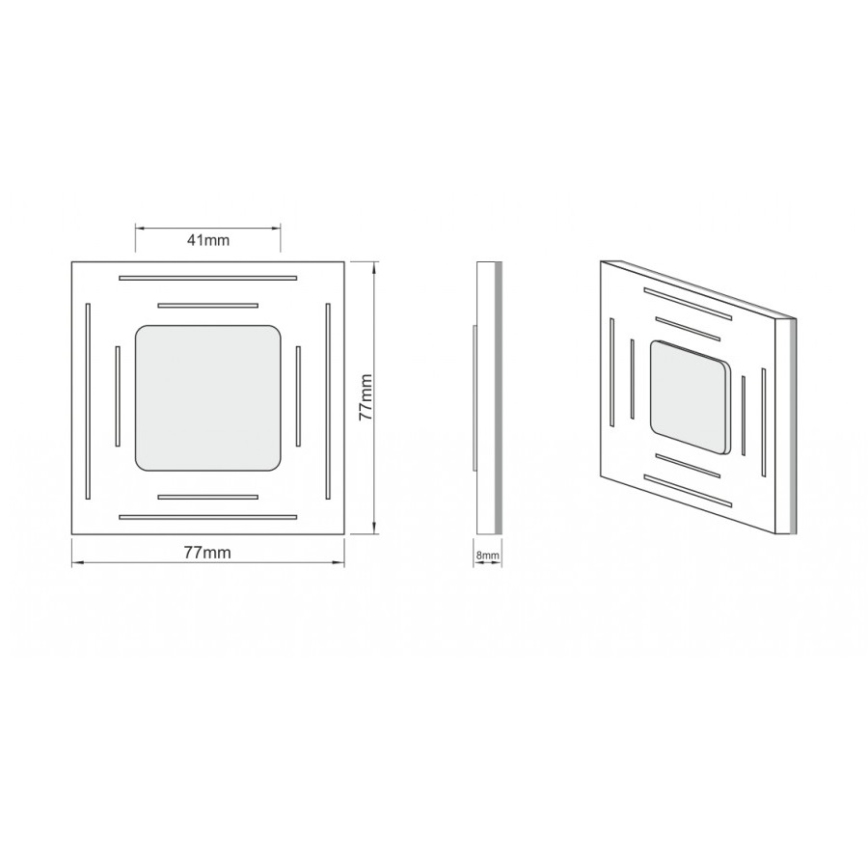 LDST SP-01-SC-BZ8- Luminaire d'escalier LED SPACE 8xLED/1,2W/230V mat noir