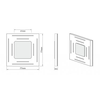 LDST SP-01-SS-BC8 - Eclairage d'escalier SPACE 8xLED/1,2W/230V