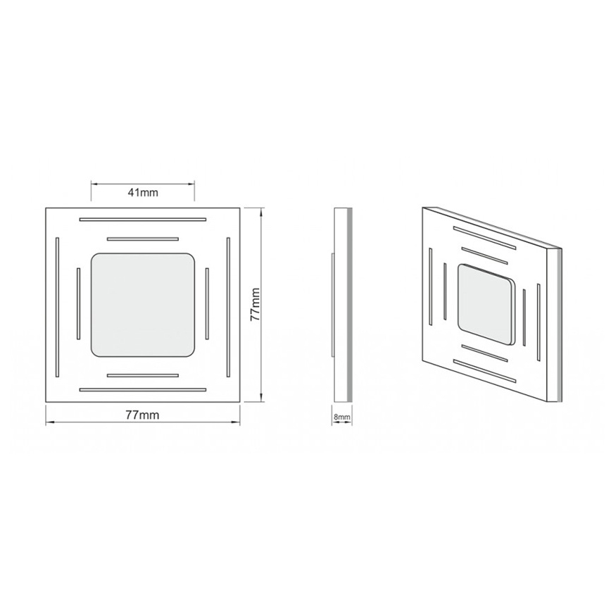 LDST SP-01-SS-BC8 - Eclairage d'escalier SPACE 8xLED/1,2W/230V
