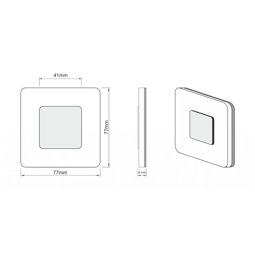 LDST SW-01-SC-BC8 - Illuminazione scale SWIFT 8xLED/1,2W/230V
