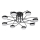 LED-Anbauleuchte 8xLED/7W/230V schwarz