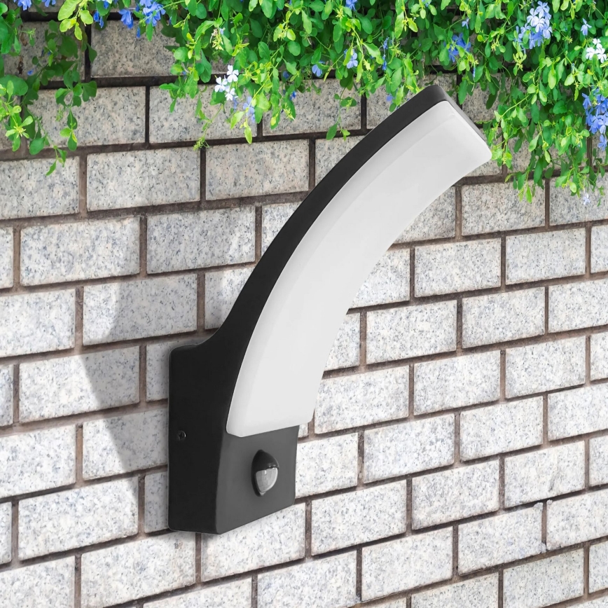 LED Applique da esterno con sensore AMY LED/12W/230V IP44 nero