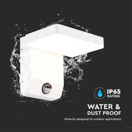 LED da esterno wall flexible chiaro con sensore LED/17W/230V IP65 3000K bianco