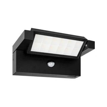 LED Applique murale d'extérieur avec capteur de mouvement et capteur crépusculaire LED/20W/230V 3000/4000/6500K IP54 noire