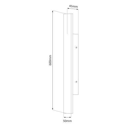 LED Applique murale d'extérieur WOW LED/11W/230V 3000/4000/6000K 60 cm IP54 noire
