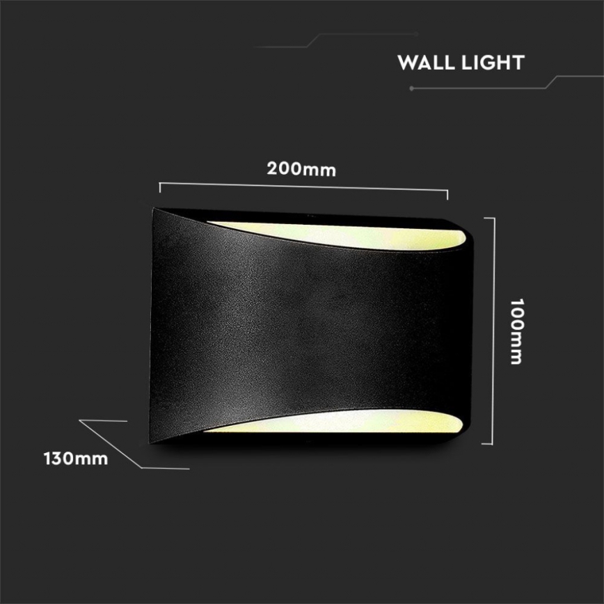 LED Applique murale extérieure LED/9W/230V 4000K IP54 noire