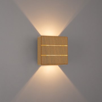 LED Applique murale extérieure LUXLINE LED/6W/230V 3000K IP54 chêne