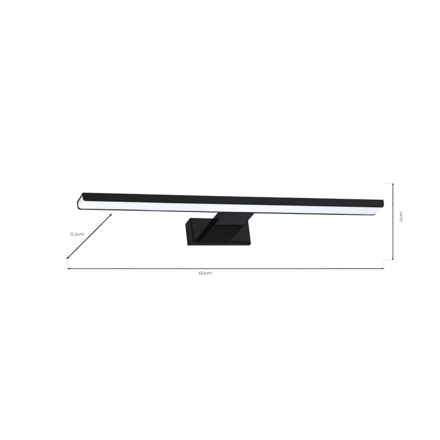 LED Applique murale pour salle de bains SHINE LED/13,8W/230V 60 cm IP44 noire