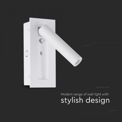 LED Applique murale spot LED/2W/230V 3000K blanche