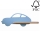 LED Applique per bambini con ripiano CAR LED/5W/230V blu/legno