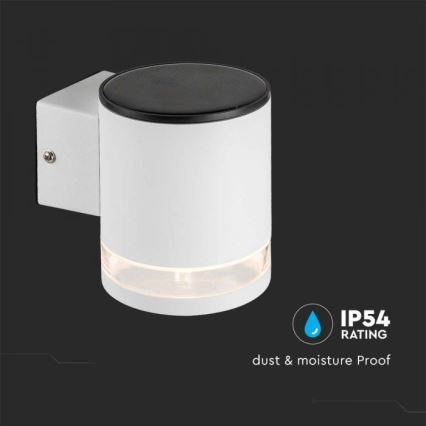 LED Applique solare da esterno LED/1W/3,7V 3000K IP54 bianco