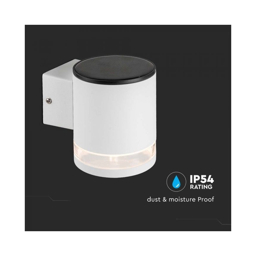 LED Applique solare da esterno LED/1W/3,7V 3000K IP54 bianco