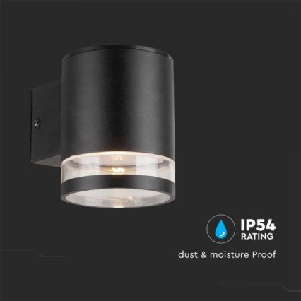 LED Applique solare da esterno LED/1W/3,7V 3000K IP54 nero