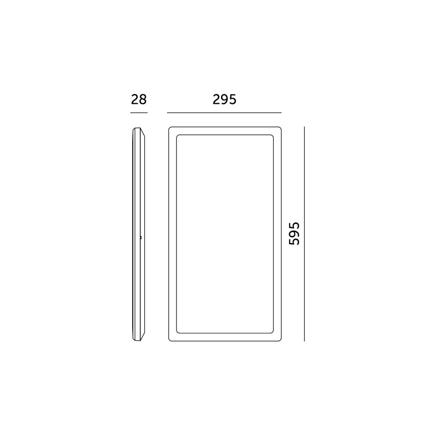 LED Aufbaumodul NIVERA LED/32W/230V IP54 3000/4000/6000K 29,5x59,5 cm weiß