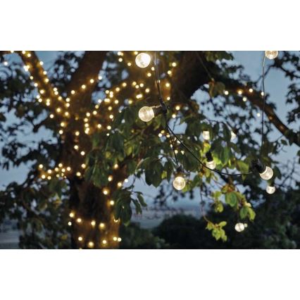 LED Außen-Dekorations-Lichterkette 10xLED/10m IP44 klar