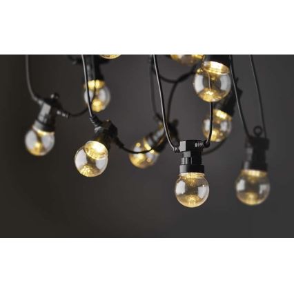 LED-Außen-Dekorationslichterkette 10×LED/10 m IP44, klar