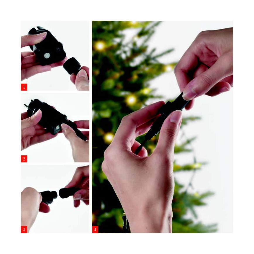 LED-Außen-Lichterkette 100xLED/15m IP44 warmweiß