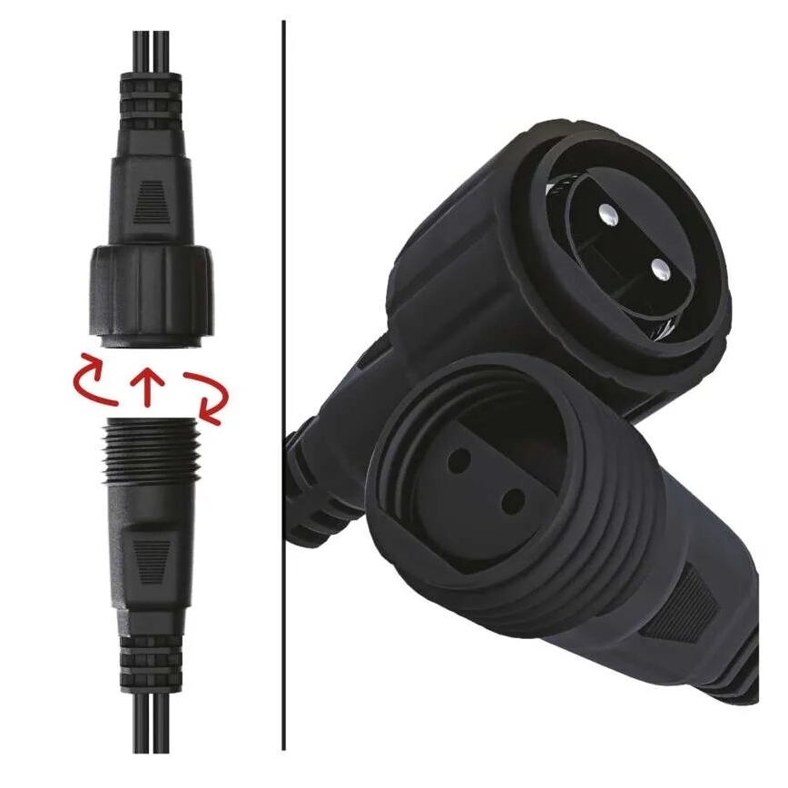 LED Außen-Lichterkette 100xLED/1x2m IP44 warmweiß