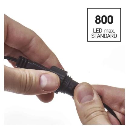 LED Außen  Lichterkette 100xLED/2,5x0,9m IP44 warmweiß