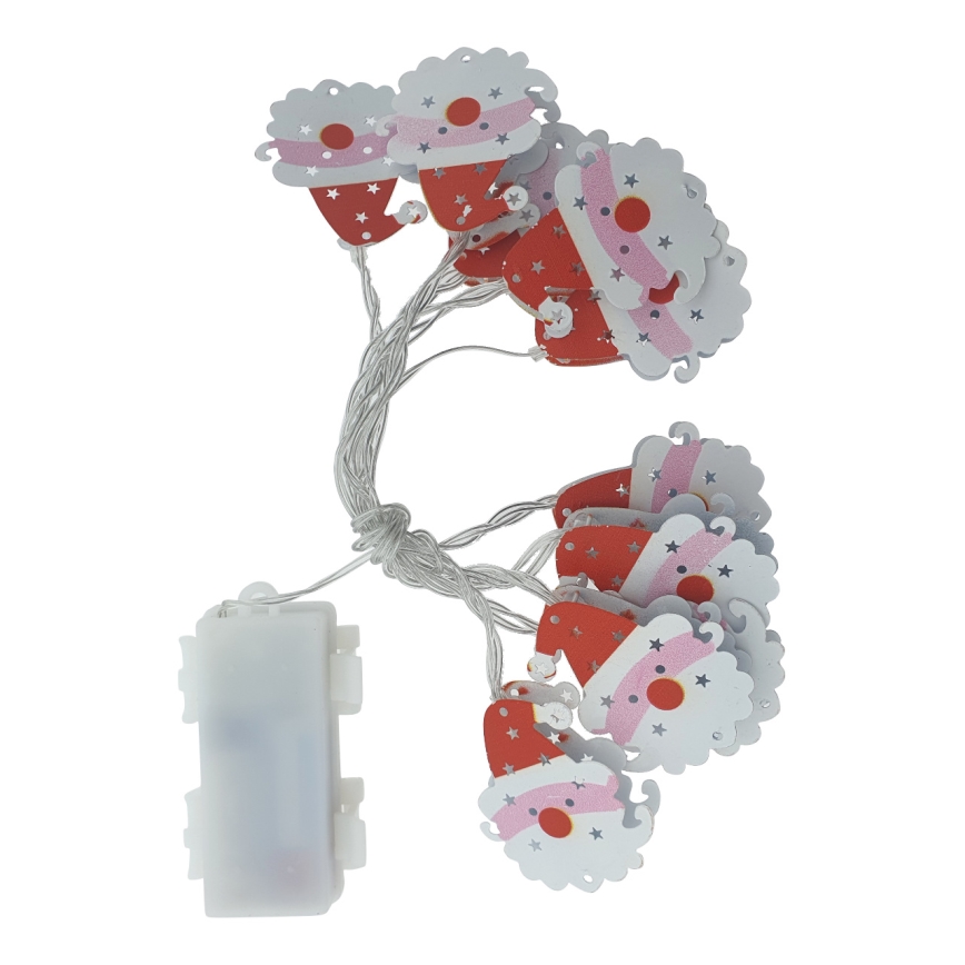 LED-Außen-Lichterkette 10xLED/2xAA 1,65 m IP44 Warmweiß Santa