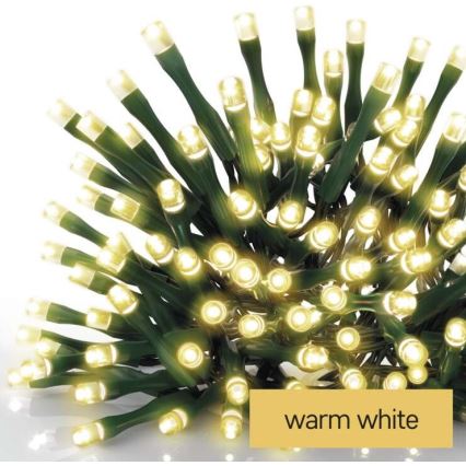 LED-Außen-Lichterkette 120xLED/8 Modi 17m IP44 warmweiß