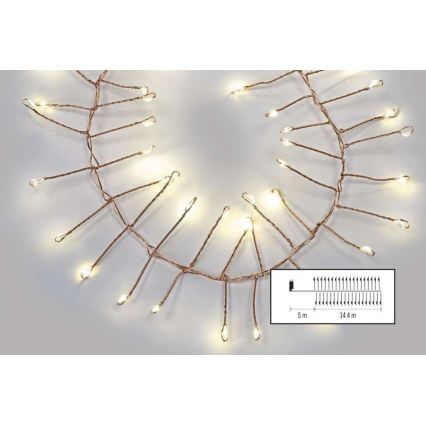 LED-Außen-Lichterkette 1440xLED/8 Funktionen 14,4m IP44 warmweiß