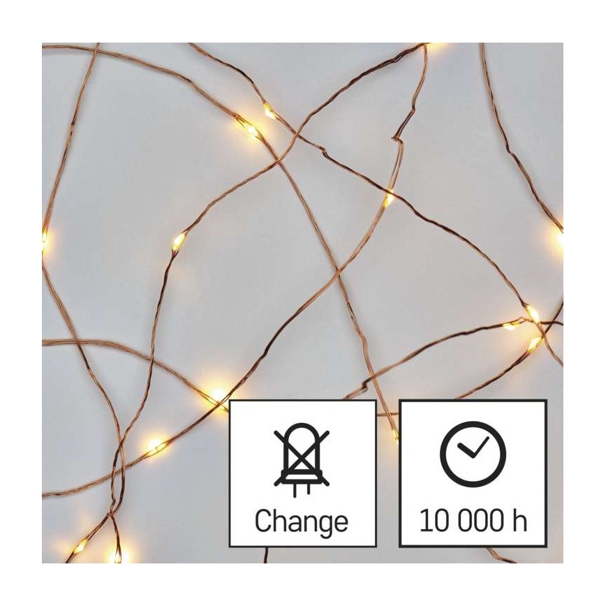 LED-Außen-Lichterkette 150 LEDs / 20 m IP44 warmweiß