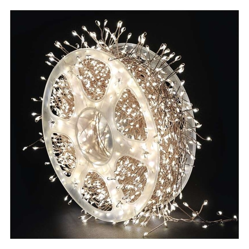 LED-Außen-Lichterkette, 1920 LEDs / 8 Funktionen, 19,2 m, IP44, warmweiß