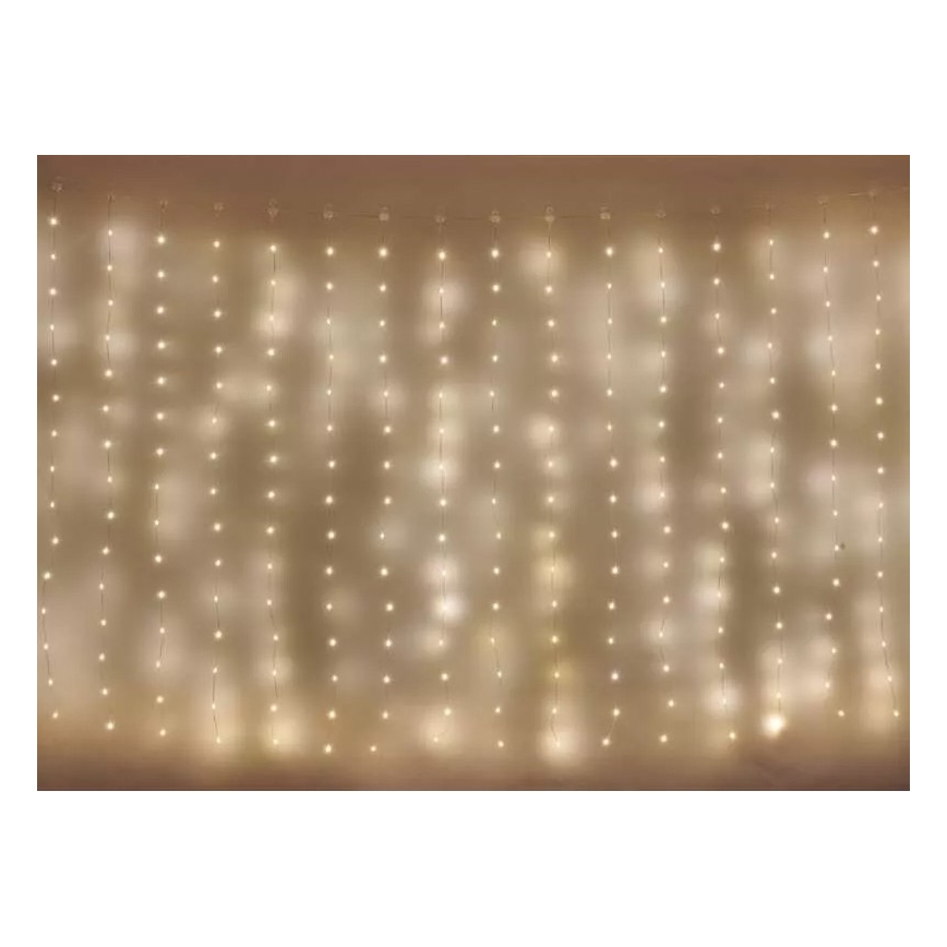 LED-Außen-Lichterkette, 240 LEDs, 8 Funktionen, 6,7 m, IP44, warmweiß