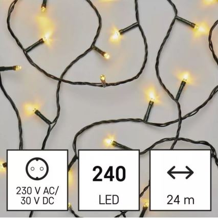 LED-Außen-Lichterkette 240xLED/8 Modi 29m IP44 warmweiß