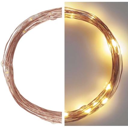 LED-Außen-Lichterkette 40×LED/9 m IP44 warmweiß