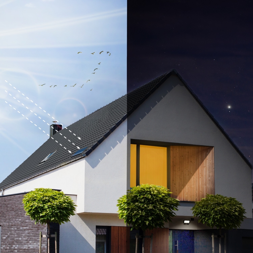 LED Außen-Solarstrahler mit Sensor LED/20W/3,7V 6500K IP65 4400 mAh