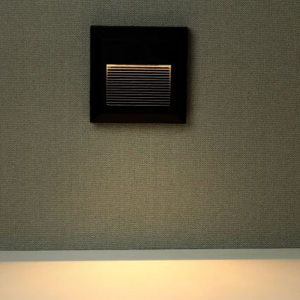 LED Außen-Treppenleuchte LED/2W/230V IP65 3000K Schwarz