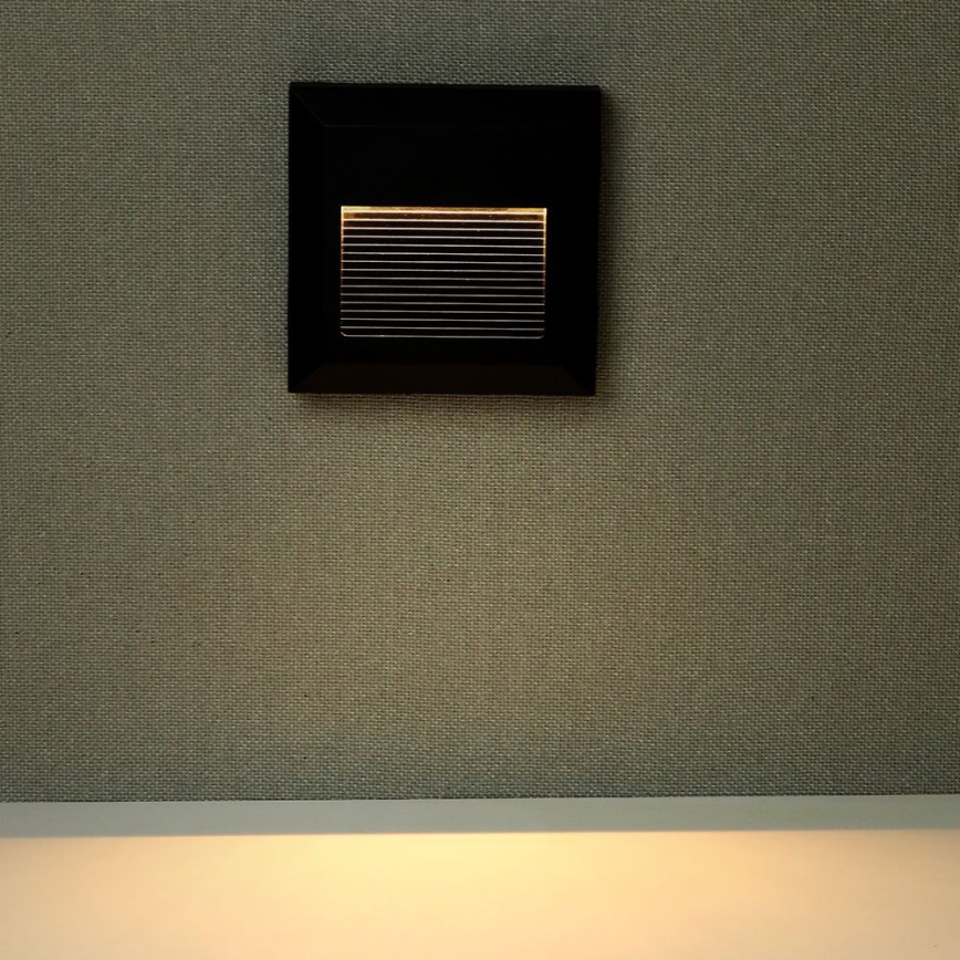 LED Außen-Treppenleuchte LED/2W/230V IP65 3000K Schwarz