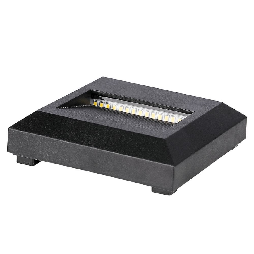 LED Außen-Treppenleuchte LED/2W/230V IP65 3000K Schwarz