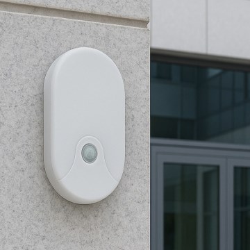 LED Außen-Wandleuchte mit Bewegungsmelder LED/18W/230V IP44 weiß