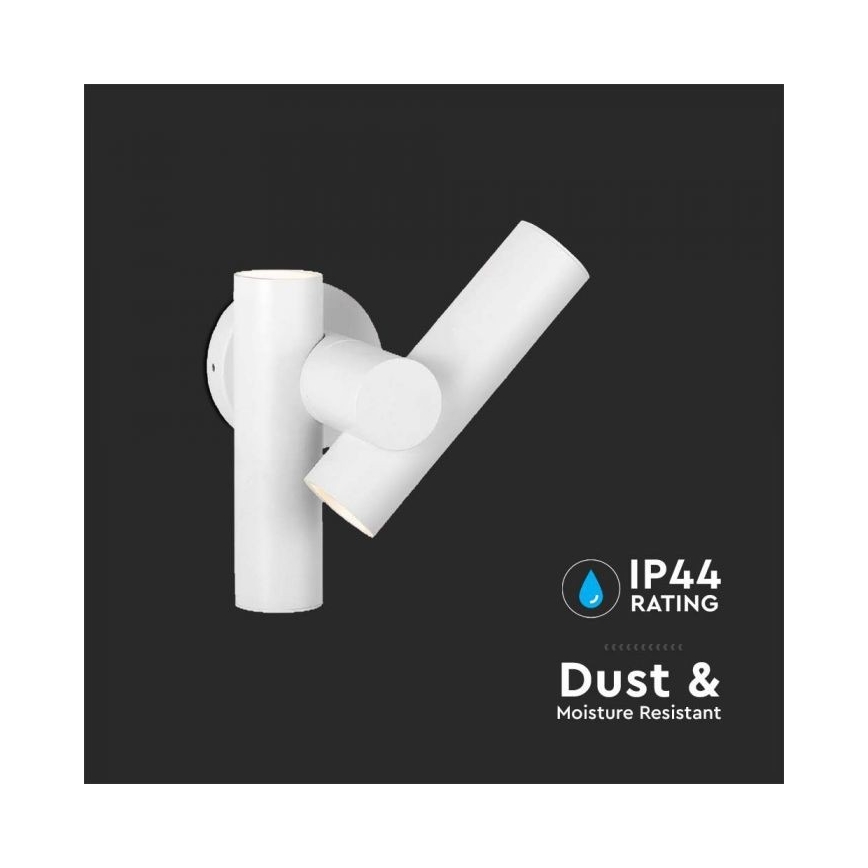 LED Außenwandleuchte flexibel 2xLED/3W/230V 3000K IP44 Weiß