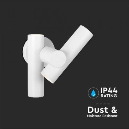 LED Außenwandleuchte flexibel 2xLED/3W/230V 4000K IP44 Weiß