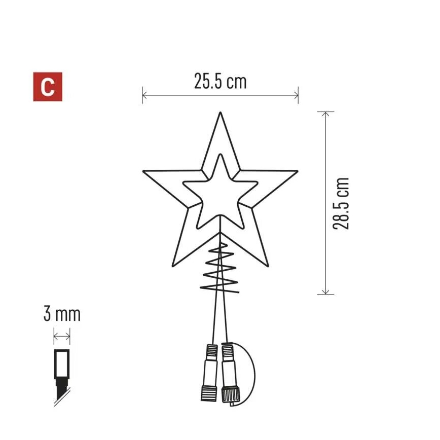 LED Außen-Weihnachtsdekoration 30xLED/4W/30V IP44 kaltweiß