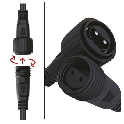 LED Außen-Weihnachtslichterkette 100xLED/2,5x0,9m IP44 warmweiß