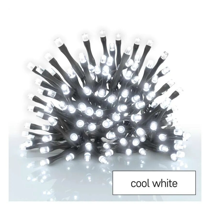 LED-Außen-Weihnachtslichterkette 40×LED/3×AA 3,3 m IP44 kaltweiß
