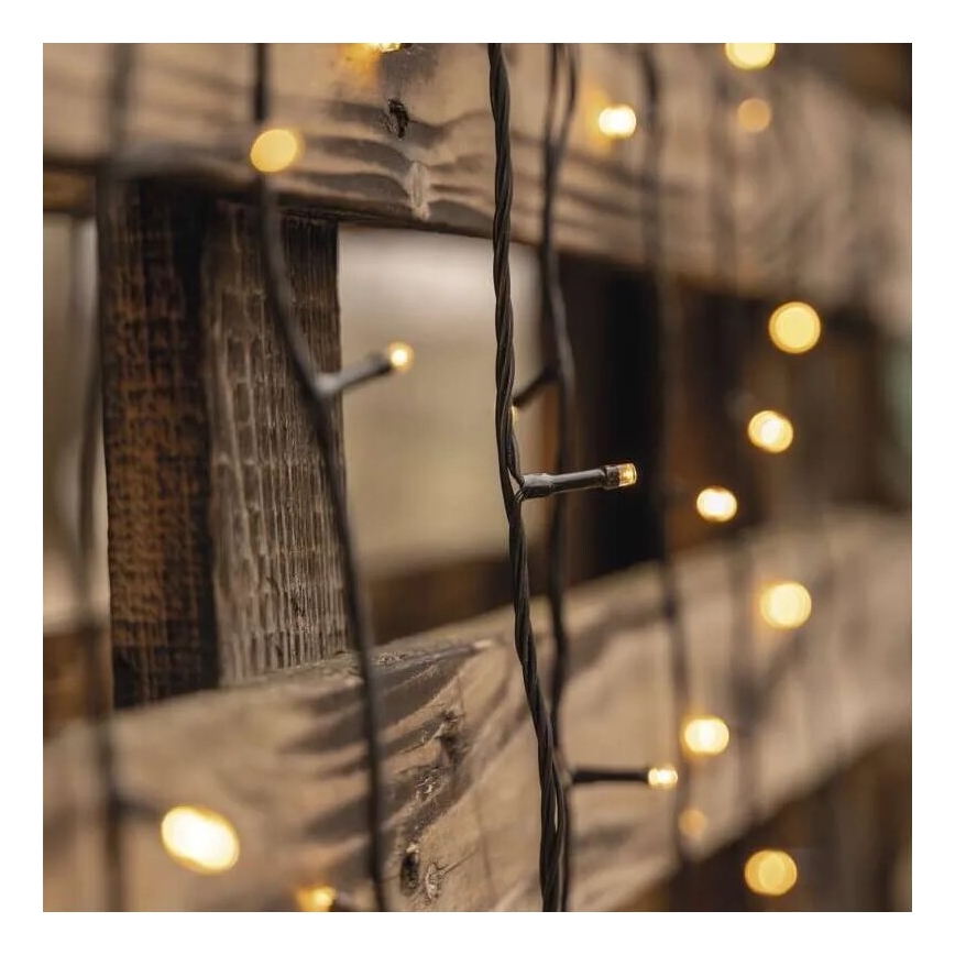 LED-Außen-Weihnachtslichterkette 50xLED/5m IP44 warmweiß