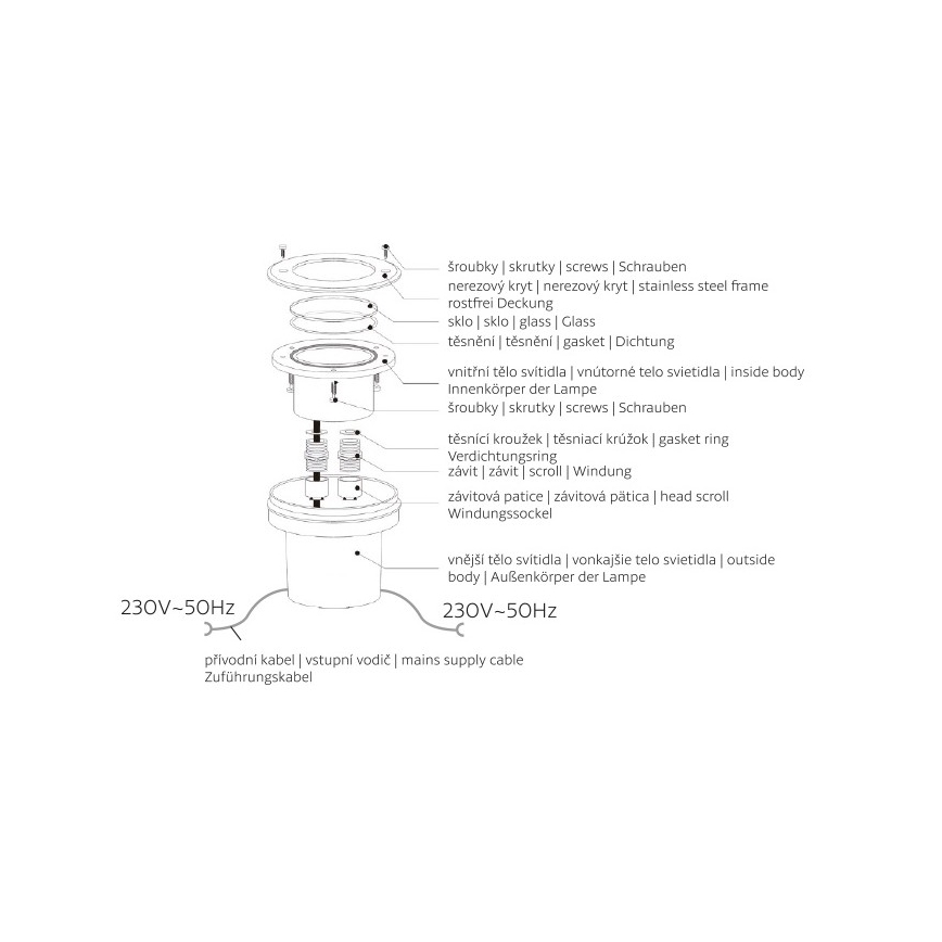 LED-Außenauffahrtsleuchte ROAD LED/0,5W/230V IP67 3000K