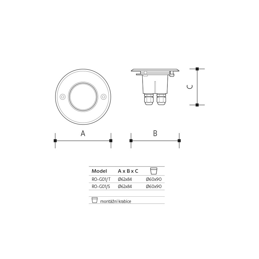 LED-Außenauffahrtsleuchte ROAD LED/0,5W/230V IP67 3000K