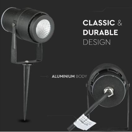 LED Außenlampe LED/12W/230V 3000K schwarz IP65